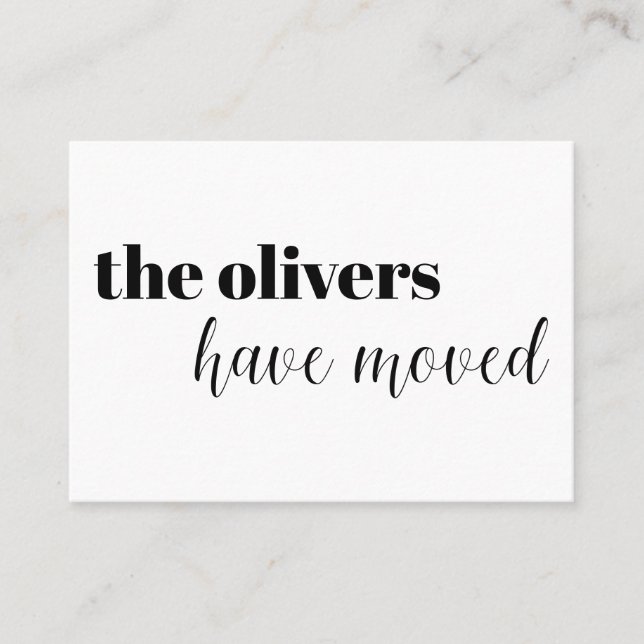 Cartão De Visita Preto e Branco, Moderno, Diversão da Placa de Ende (Frente)