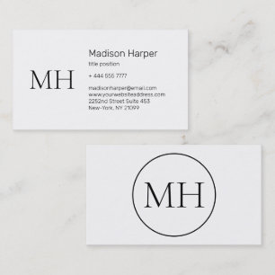 Cartão De Visita Preto e Branco Simples