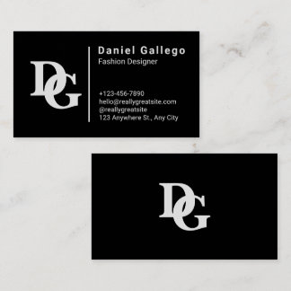 Cartão De Visita Preto E Branco Simples Pessoal