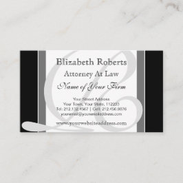 Cartão De Visita Preto e cinzas profissionais elegantes do