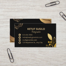 Preto e Dourado Elegante