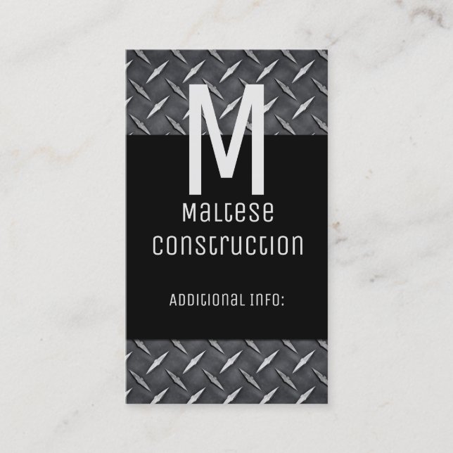 Cartão de visita preto e metálico 4 (Frente)