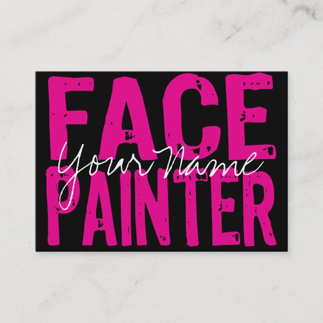 Cartão De Visita Preto e rosa (Frente)