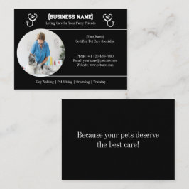 Cartão De Visita Preto Elegante com Proteção Personalizável para Pe