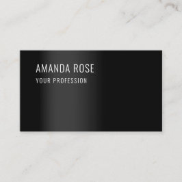 Cartão De Visita Preto elegante de minimalismo de consultoria profi