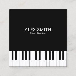 Cartão de visita preto elegante do professor de