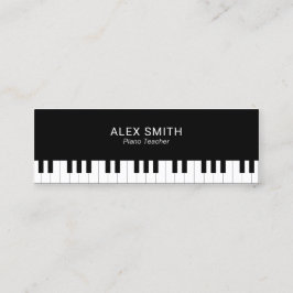 Cartão de visita preto elegante do professor de