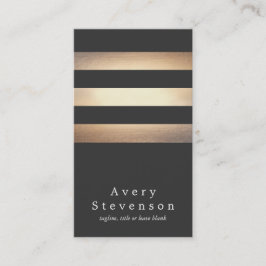 Cartão De Visita Preto Elegante e Moderno Legal Dourado