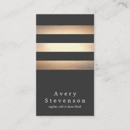 Cartão De Visita Preto Elegante e Moderno Legal Dourado