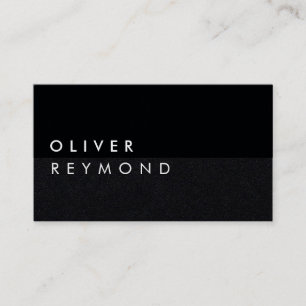 Cartão De Visita preto-em-preto profissional moderno & à moda