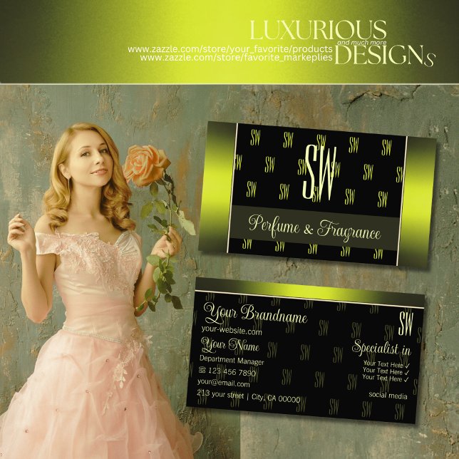 Cartão De Visita Preto embutido e amarelo com iniciações profission (Criador carregado)