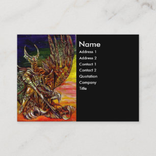 Cartão De Visita Preto ESCURO do CAVALEIRO