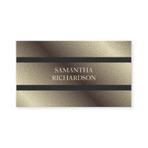 Preto Geométrico Único E Profissional Falso Dourad