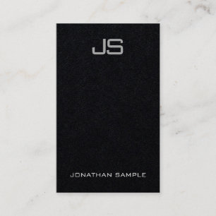 Cartão De Visita Preto luxuoso do modelo vertical elegante do