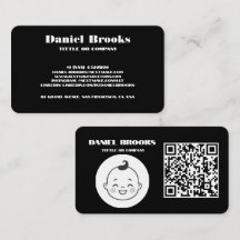 Cartão de visita preto minimalista moderno