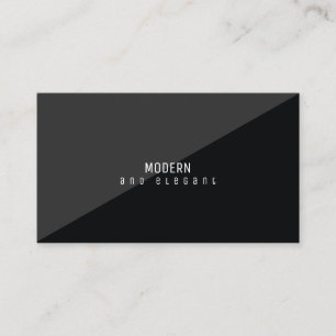 Cartão De Visita preto mínimo moderno e elegante