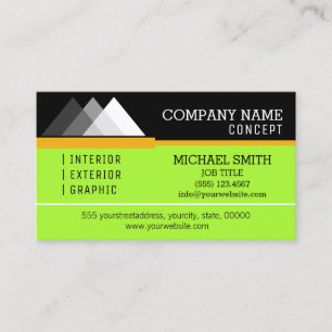 Cartão De Visita Preto Moderno Profissional e Lagarto Verde