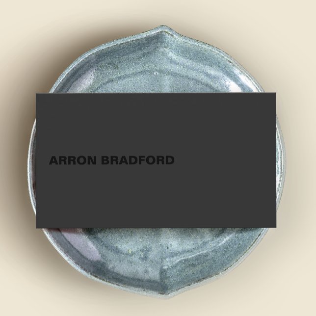 Cartão De Visita Preto no Black Modern (Criador carregado)