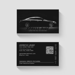 Cartão de visita Preto para Aluguer de Carro Negro