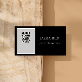 Cartão De Visita Preto para fotografia profissional