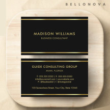 Preto personalizável e profissional Dourado