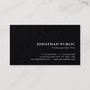 Cartão De Visita Preto Premium Elegante profissional personalizado