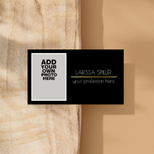 Cartão De Visita preto profissional da foto