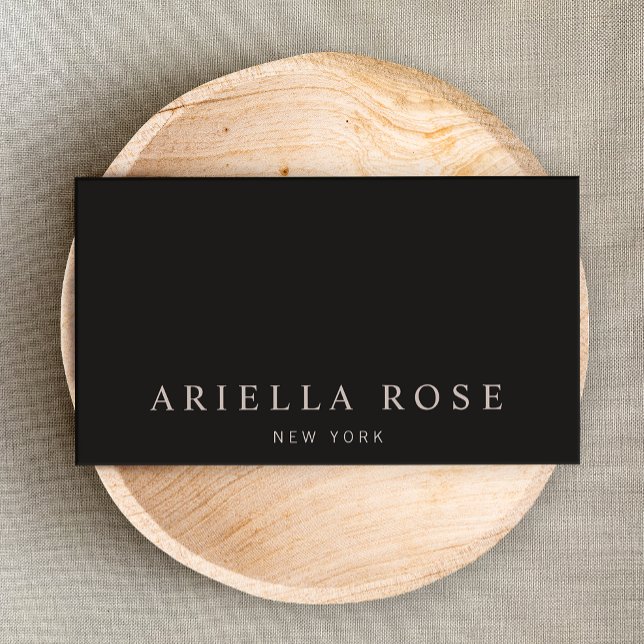 Cartão De Visita Preto profissional elegante (Criador carregado)