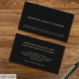 Cartão De Visita Preto profissional simples