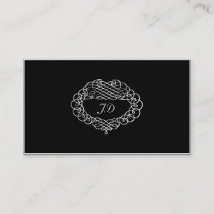 Cartão De Visita preto simples e branco