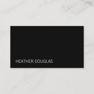 Cartão De Visita Preto sofisticado moderno