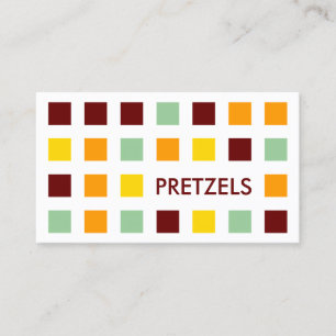 Cartão De Visita PRETZELS (quadrados moderados)
