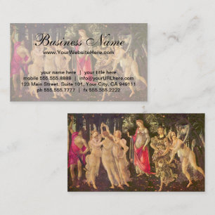 Cartão De Visita Primavera de Botticelli, Arte Antigo Renascentista
