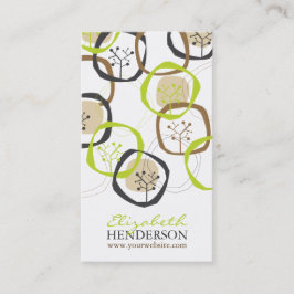 Cartão De Visita Primavera e Tripas Orgânicas De Verão Anéis De Árv