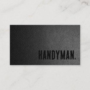 Cartão De Visita Primeira Pele Falsa de Couro Preta para Faz-Tudo