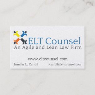 Cartão de visita principal para o conselho do ELT