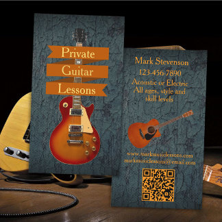 Cartão De Visita Private Guitar Lessons