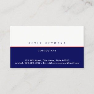 Cartão De Visita pro business card half blue / half white