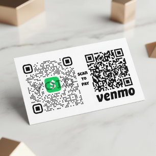Cartão De Visita Processo de pagamento de código QR facilitado
