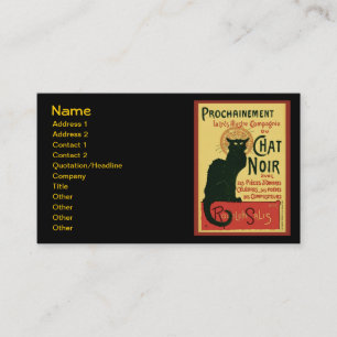 Cartão De Visita Prochainement Le Conversa Noir, Theophile Steinlen
