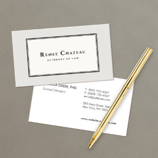 Cartão De Visita Procurador Clássico Elegante Brown Taupe