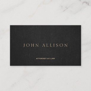 Cartão De Visita Procurador-Geral Escuro Simples Brown Elegante