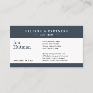 Cartão De Visita Procurador-Geral   Grafite lisa elegante