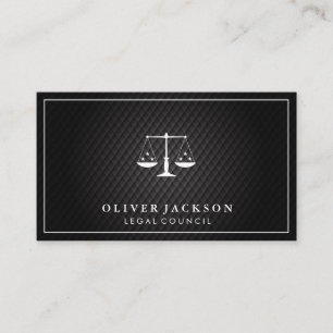 Cartão De Visita Procurador Inclinação a preto Justiça