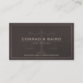 Cartão De Visita Procurador-Justiça Escala Dark Brown Linen