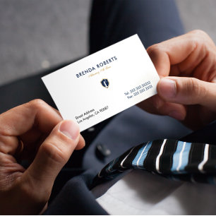 Cartão De Visita Procuradora-Crachá da Justiça Dourada Blue Lady