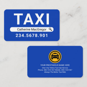 Cartão De Visita Procure Seu Nome Motorista de Táxi