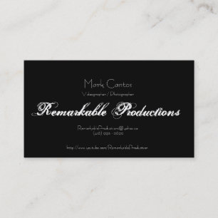 Cartão De Visita Produções notáveis