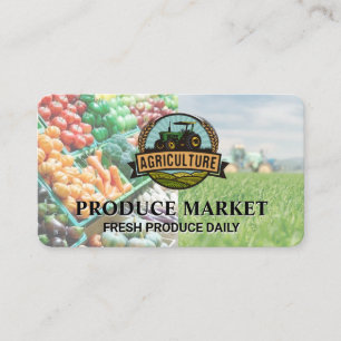 Cartão De Visita Produtor Agrícola Trator de Terra Agrícola Pro