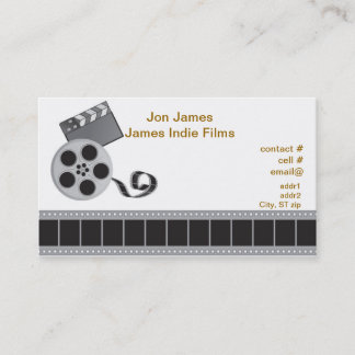 Cartão De Visita Produtor de cinema retro
